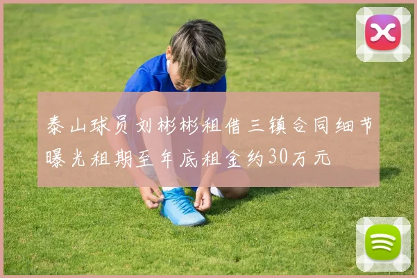 泰山球员刘彬彬租借三镇合同细节曝光租期至年底租金约30万元